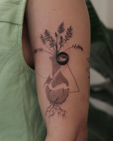 Plant with a Human Eye by Sara. Surrealism.